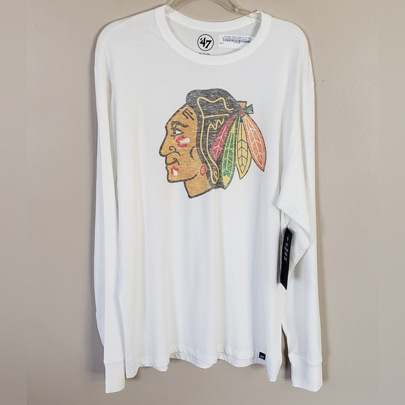 NWT Chicago Blackhawks Premier '47 Franklin Long Sleeve Tee Size XL - Picture 1 of 11